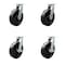 Service Caster 10'' Extra Heavy Duty Phenolic Wheel Swivel Caster Set with 2 Brakes , 4PK CRAN-SCC-KP92S1030-PHR-2-SLB-2 - alternate 1